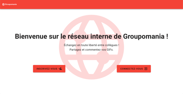 Vignette de Groupomania, projet 7 de la formation Développeur Web d'OpenClassrooms