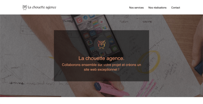 Vignette de La chouette agence, projet 4 de la formation Développeur Web d'OpenClassrooms